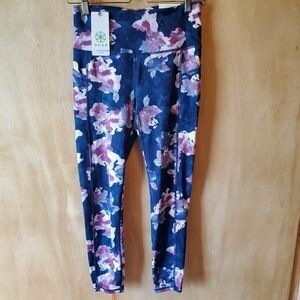 Gaiam yoga floral leggings size small
